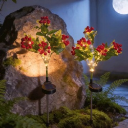 solar flower stake light